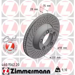 Stabdžių diskas  ZIMMERMANN 460.1562.20