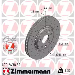 Stabdžių diskas  ZIMMERMANN 470.2438.52