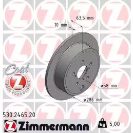 Stabdžių diskas  ZIMMERMANN 530.2465.20