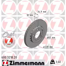 Stabdžių diskas  ZIMMERMANN 600.3218.20