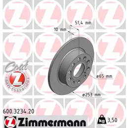 Stabdžių diskas  ZIMMERMANN 600.3234.20