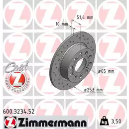 Stabdžių diskas  ZIMMERMANN 600.3234.52