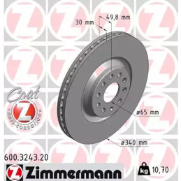 Stabdžių diskas  ZIMMERMANN 600.3243.20