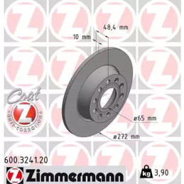 Stabdžių diskas  ZIMMERMANN 600.3241.20