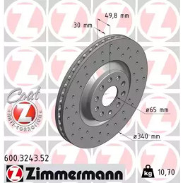 Stabdžių diskas  ZIMMERMANN 600.3243.52