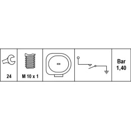 Alyvos slėgio jungiklis  HELLA 6ZL 008 280-051