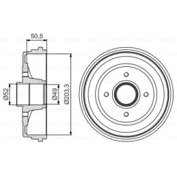 Stabdžių būgnas  BOSCH 0 986 477 206