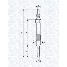 Pakaitinimo žvakė  MAGNETI MARELLI 062900014304