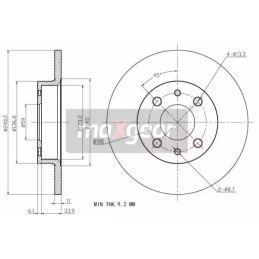 Stabdžių diskas MAXGEAR 19-0680