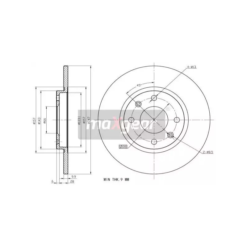 Stabdžių diskas MAXGEAR 19-0698