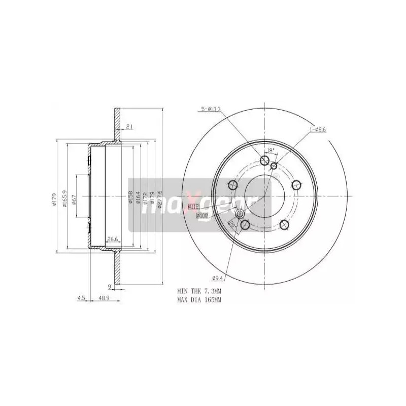 Stabdžių diskas MAXGEAR 19-0726