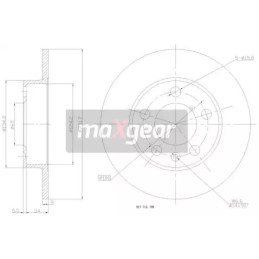Stabdžių diskas MAXGEAR 19-0749