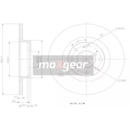 Stabdžių diskas  MAXGEAR 19-0768MAX