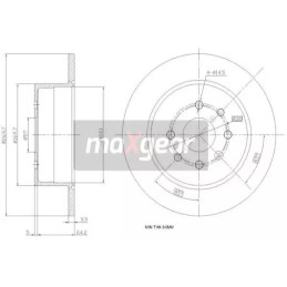 Stabdžių diskas MAXGEAR 19-0788