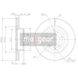 Stabdžių diskas MAXGEAR 19-0797