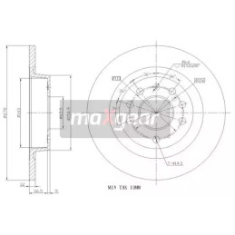 Stabdžių diskas MAXGEAR 19-0813