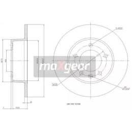 Stabdžių diskas  MAXGEAR 19-0815MAX