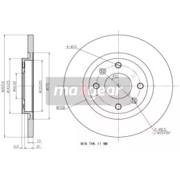 Stabdžių diskas  MAXGEAR 19-0843MAX