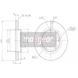 Stabdžių diskas MAXGEAR 19-0938