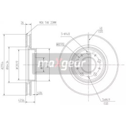 Stabdžių diskas MAXGEAR 19-0761