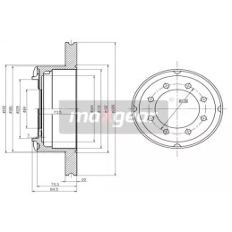 Stabdžių diskas MAXGEAR 19-0986