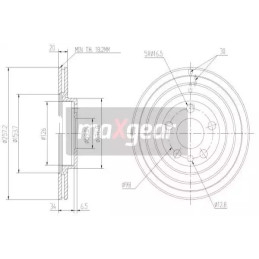 Stabdžių diskas MAXGEAR 19-0999