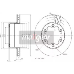 Stabdžių diskas MAXGEAR 19-1051