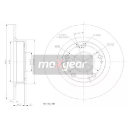 Stabdžių diskas  MAXGEAR 19-1854MAX