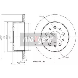 Stabdžių diskas MAXGEAR 19-1876