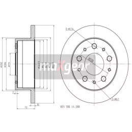Stabdžių diskas  MAXGEAR 19-1944