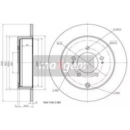 Stabdžių diskas  MAXGEAR 19-1933