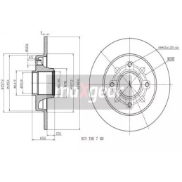 Stabdžių diskas  MAXGEAR 19-1971