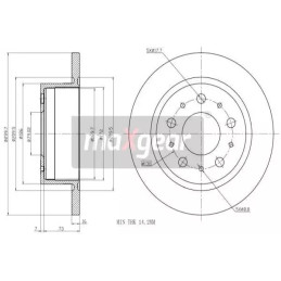 Stabdžių diskas  MAXGEAR 19-2008