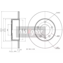 Stabdžių diskas  MAXGEAR 19-2010MAX