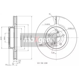 Stabdžių diskas  MAXGEAR 19-2505