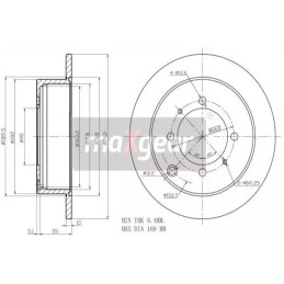 Stabdžių diskas  MAXGEAR 19-2557