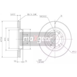 Stabdžių diskas  MAXGEAR 19-3188