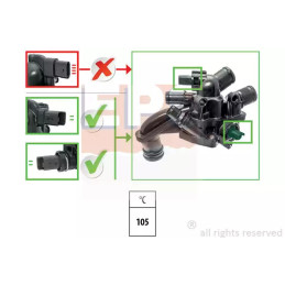 Aušinimo skysčio termostatas EPS 1.880.866