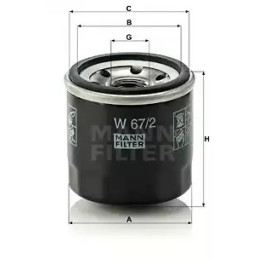 Alyvos filtras MANN-FILTER W 67/2