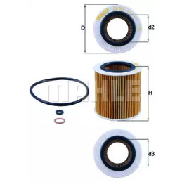 Alyvos filtras KNECHT OX 387D