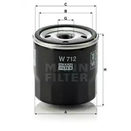 Alyvos filtras MANN-FILTER W 712