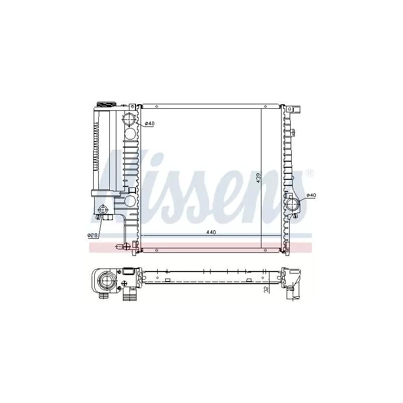 Variklio aušinimo radiatorius  NISSENS 60623A