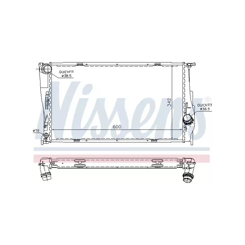 Variklio aušinimo radiatorius  NISSENS 60785A