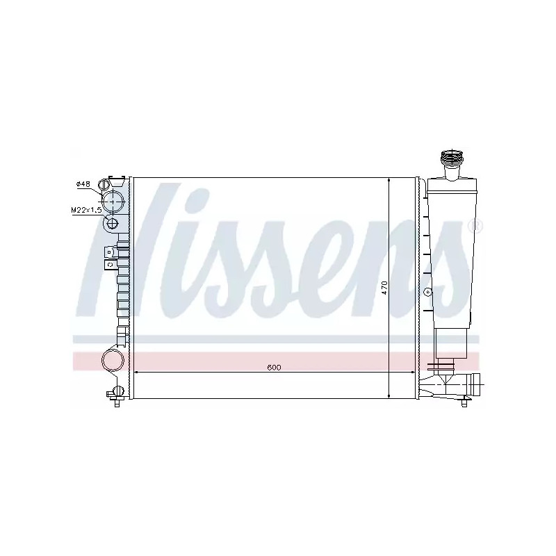 Variklio aušinimo radiatorius  NISSENS 61396