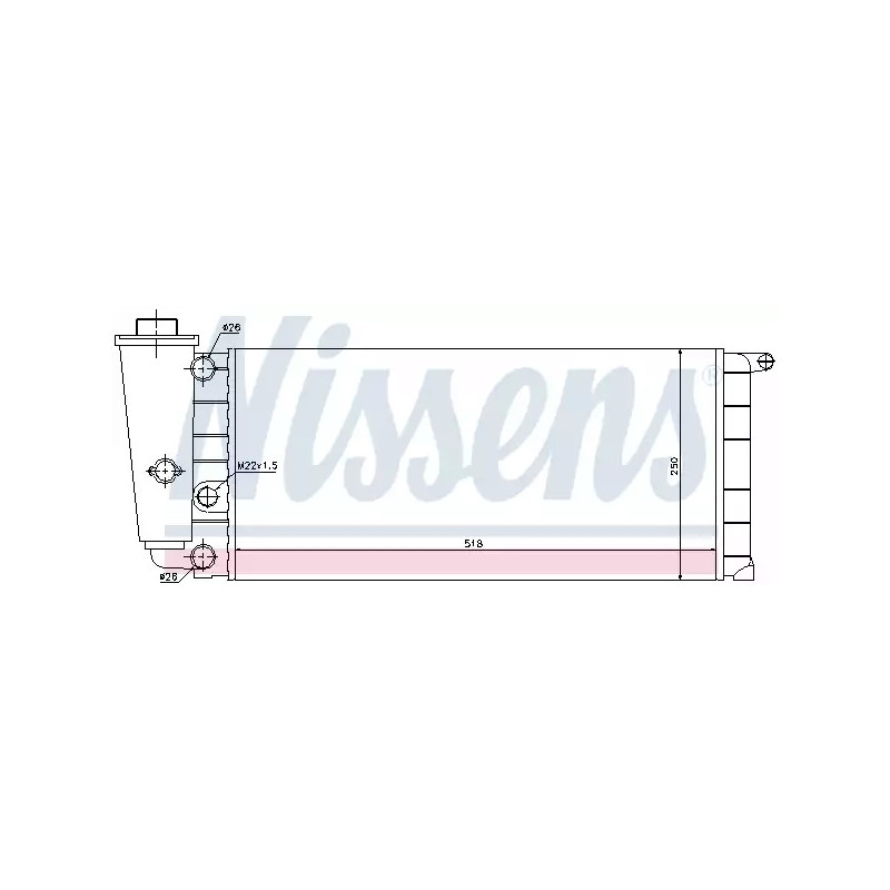Variklio aušinimo radiatorius  NISSENS 61837