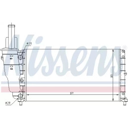 Variklio aušinimo radiatorius  NISSENS 61858