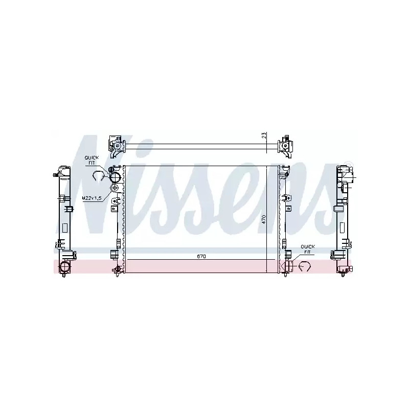 Variklio aušinimo radiatorius  NISSENS 61875A