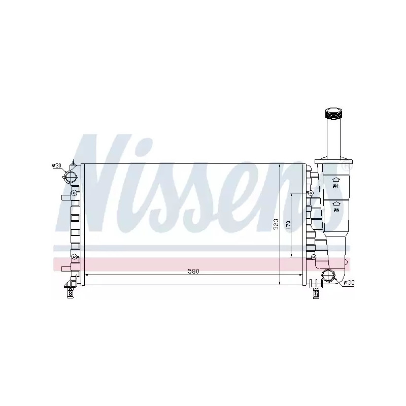 Variklio aušinimo radiatorius  NISSENS 61888