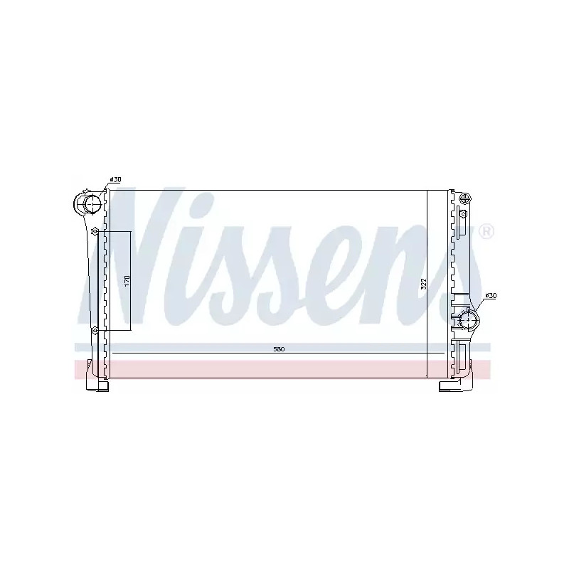 Variklio aušinimo radiatorius  NISSENS 61896