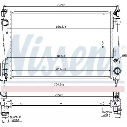 Variklio aušinimo radiatorius  NISSENS 61919